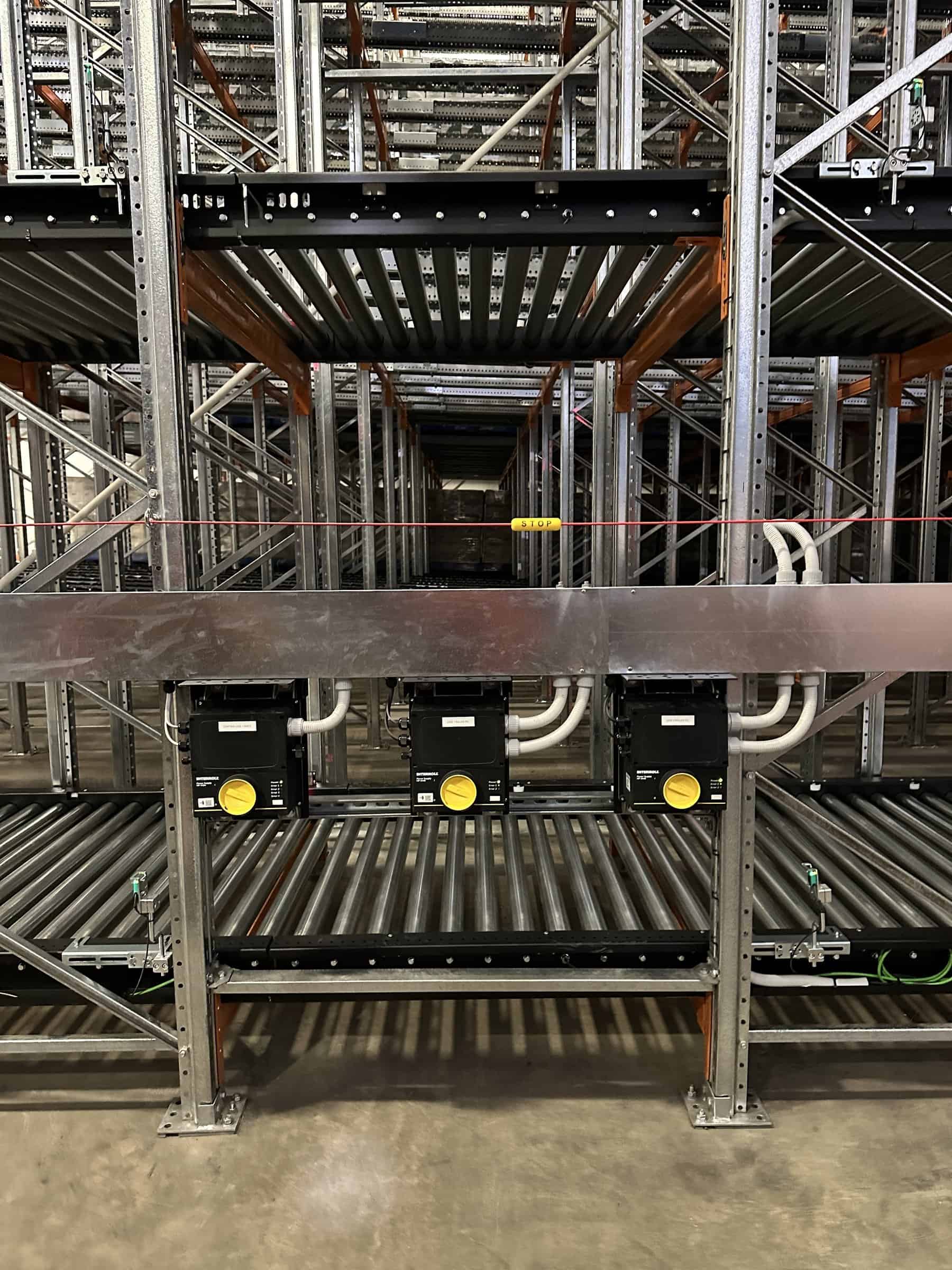 Automated logistics 48V pallet conveyor system